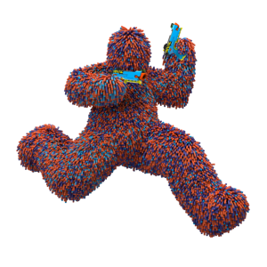 Nerf introduced its first-ever mascot, Murph, which is made up of 10,000 Nerf darts