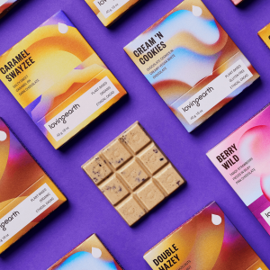 Loving Earth's magical and dreamy packaging for its ethical and sustainable chocolate brand