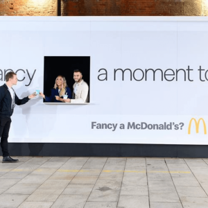 MCDONALD'S 'WALK-THRU' BILLBOARD WILL SERVE YOU A MCFLURRY