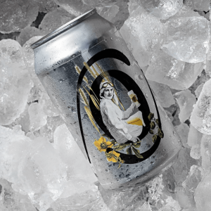  Lasca Studio created the beautiful collage-style beer can