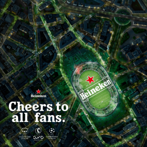 3D model lights up Champions League's final location in Heineken ad