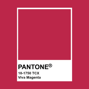 Viva Magenta 18-1750 is vibrant pink with a hint of purple.